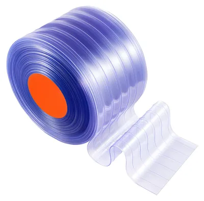 Produktbild von PVC-Streifenvorhang, 45,72 m Länge x 30 cm Breite, Lamellenvorhang, Meterware, -20 °C bis 60 °C Vorhangstreifen für Türen von Supermärkten, Garagen