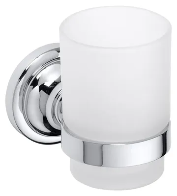 Zdjęcie produktu dla Uchwyt na szczoteczkę do zębów Bemeta Retro 10x7cm chrom/szkło