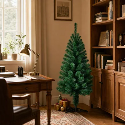 Image de ACXIN, sapin de Noël artificiel blanc de 1,2 mètre, avec système d'assemblage à connecteurs. Facile à monter sans outils, ne perd pas ses aiguilles, fabriqué en PVC durable. Montage facile