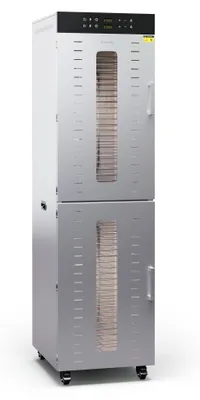 Image de Klarstein Déshydrateur Alimentaire – 4000W Professionnel, 48 Étagères Inox, 30-90°C, Minuterie 24h, 6 Ventilateurs, 2 Chambres, Déshydrateur Fruits & Légumes, Argent