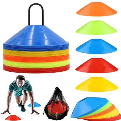 Produktbild von Trainingskegel-Set, Markierungskegel für Fußballtraining, 10 Stück in verschiedenen Farben