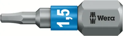 Produktbild von Wera Bit für Innensechskantschrauben, Sechskant, 1.5 mm, 25mm (05056680001)