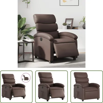 Produktbild von The Living Store Elektrischer Relaxsessel Braun Kunstleder