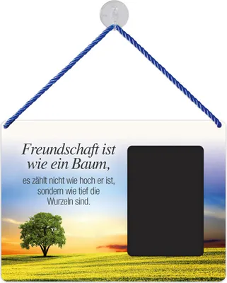 Produktbild von Fotorahmen aus Blech: Freundschaft, Baum Wurzeln, 25x18cm, Bilderrahmen Fotos Bilder