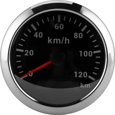 Immagine prodotto di 85 mm GPS 120 km/h Tachimetro Contachilometri per barche, yacht, motori fuoribordo, auto, moto, macchinari, quadranti neri