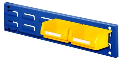 Produktbild von Wandschiene mit Schlitzplatte, L 460 x H 100 mm | RAL 5010