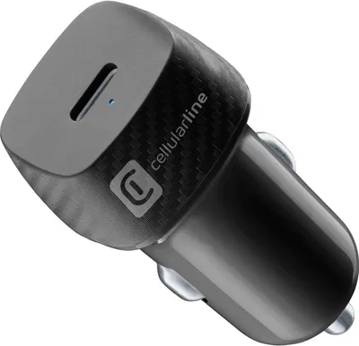 Image de Cellularline Chargeur voiture USB-C 20W avec protection Noir