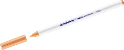 Produktbild von Textilpen edding 4600 Rundspitze 1mm hellorange Packung mit 10 Stück