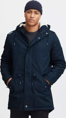 Produktbild von Solid SDDarnell Herren Winterjacke Parka Mantel gefüttert mit Teddy-Futter Kapuze Kordelzug Druckknöpfe Baumwolle Regular fit