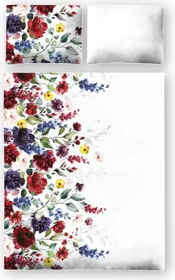 Produktbild von Bettwäsche, Baumwollsatin, Exklusiv, Premium 160x200 Bunte Blumen