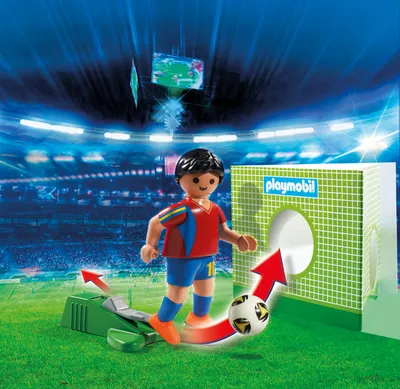 Produktbild von PLAYMOBIL Sports & Action Fußballspieler Spanien, Deutschland, 75 g, 93 mm, 45 mm, 142 mm, 594270 cm³