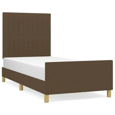 Immagine prodotto di vidaXL Struttura letto senza materasso marrone scuro 90x190 cm tessuto
