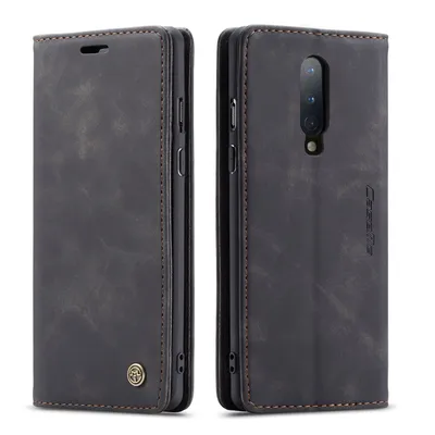 Obrázek produktu pro OnePlus 8 Pouzdro, RetroPolyuretanKožené Pouzdro, Kapsy na Karty, Magnetické Uzavírání, Pouzdro s Funkcí Stojánku pro OnePlus 8 černé