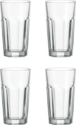 Produktbild von LEONARDO Rock Longdrinkbecher XL, 540 ml, Glas, klar (4er Pack)