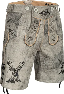 Produktbild von PAULGOS Herren Trachten Lederhose Kurz - HK4 ANTIK - Echtes Leder - in 3 Farben erhältlich - Größe 44 - 60