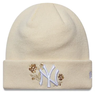 Produktbild von New York Yankees Mütze, Paillettenrose, Damen, New Era, creme