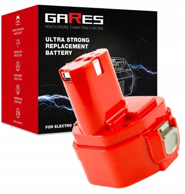 Zdjęcie produktu dla GARES Akumulator Bateria do elektronarzędzi Makita 192681-5 6835DWD 6314DWBE | 12 V 1.5Ah | Wydajne Ogniwa High-Performance Zamiennik Premium | Wysoka Moc i Trwałość |