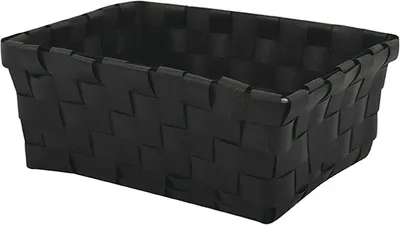 Produktbild von MSV Aufbewahrungskörbchen Aufbewahrungskorb Aufbewahrungsbox Organizer Badkorb 19x14x8 cm - Schwarz