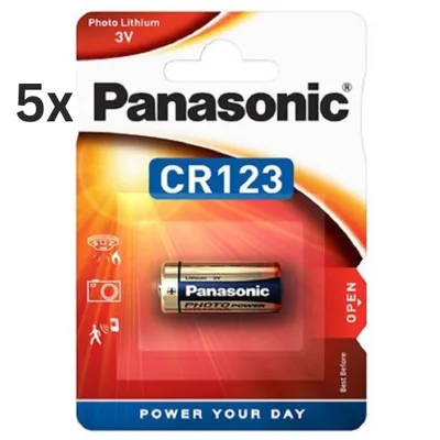 Produktbild von 5x Panasonic CR123AL/1BP Photobatterie CR123 1400mAh