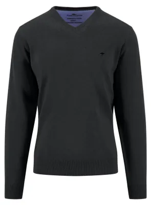 Produktbild von FYNCH-HATTON V-Neck, Superfine 999 black 4XL