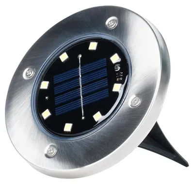 Obrázok produktu pre Solárne záhradné svietidlá – LED záhradné lampy – sada 12 kusov – oceľ – 11,5 cm