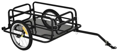 Image de Remorque pour vélos - Remorque de transport - Remorque pour bagages - Chariot de transport - Remorque - Cadre en acier - Capacité de 70 litres