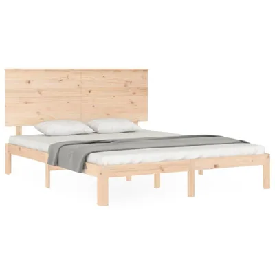 Immagine prodotto di vidaXL Letto in legno massiccio con testiera