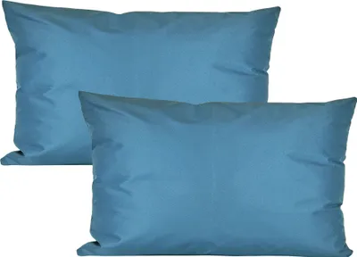 Produktbild von JACK 2er Set 40x60cm Outdoor Kissenhülle Kissenbezug Wasserfest Sitzkissen Lounge Kissen Garten Stuhl Lotus Effekt, Farbe:Rauchblau