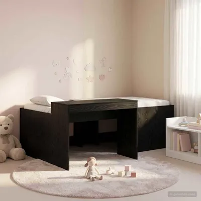 Image de Maison Exclusive - Lit mezzanine avec bureau pour enfants, noir, 98,5 x 200 cm