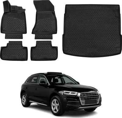 Immagine prodotto di Set di tappetini e rivestimenti per Audi Q5 FY 2017-2024 in gomma TPE nero 5x