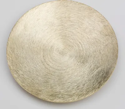 Produktbild von Kerzenteller, Dekoteller aus Alu gewölbt in Gold Ø 14 cm