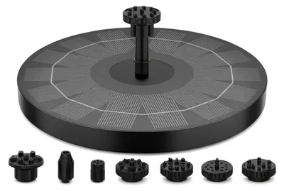 Produktbild von Solar Springbrunnen Vogelbad Gartenteich 6 Düsen Solarpumpe ohne Strom