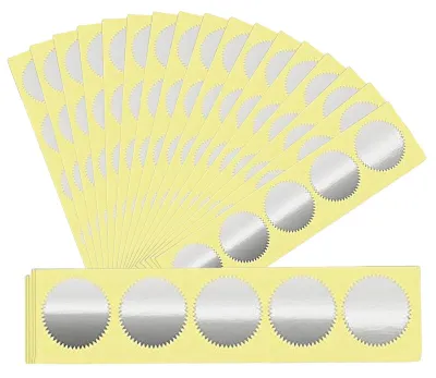 Immagine prodotto di 100 adesivi autoadesivi per notaio, in argento e oro