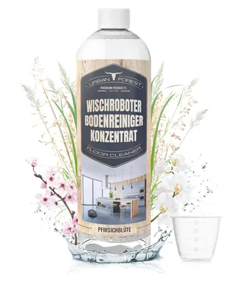 Produktbild von Bodenreiniger für Wischroboter & Saugroboter für alle Hartböden | Streifenfreies Wischroboter Konzentrat 1L | Pfirsichblüte