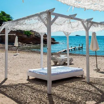 Produktbild von Famanu Sonnensegel Blattlook - Weiß - Rechteckig - 3 x 4 m