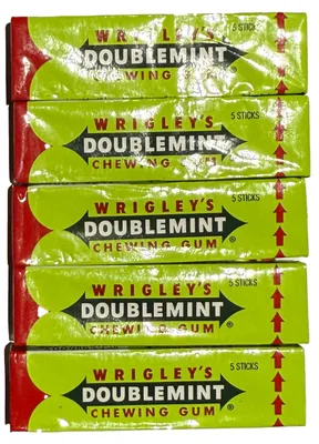 Produktbild von Wrigley‘s Doublemint Kaugummi - 5 Packungen - 5x 5 Streifen - 25 Stück