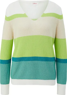 Produktbild von S. Oliver Strickpullover green/white 36