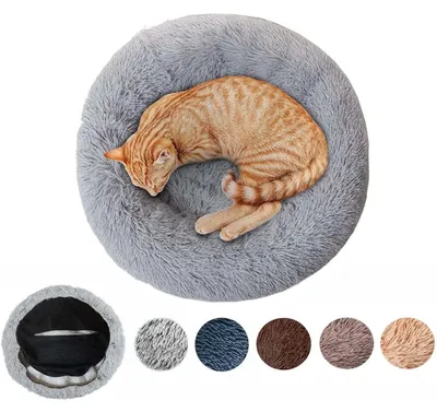 Obrázok produktu pre XXL ortopedická posteľ pre psov, umývateľná, okrúhla, pre veľké psy, svetlosivá, 70 cm