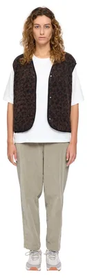 Produktbild von Mazine Printed Teddy-Fleece Vest - Damen Kunstfellweste, Größe:XS, Farbe:chocolate brown/printed