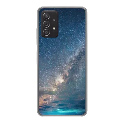 Produktbild von MuchoWow® Handyhülle Schutzhülle Hülle für Samsung galaxy a73 Sterne - Sonnensystem - Türkis - Jungen - Mädchen - Kinder Silikon Softcase Handy Hülle - Handyhülle