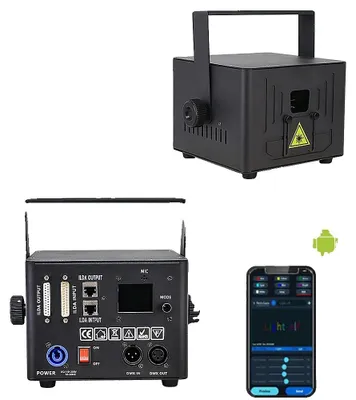 Produktbild von Laserlichtprojektor, App-Steuerung, dynamische DMX-Effekte, EU-Stecker