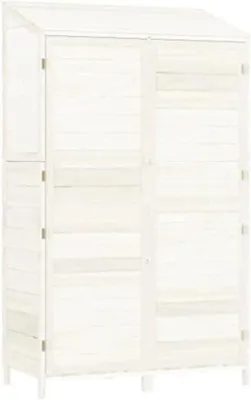 Immagine prodotto di Cassetta da giardino in legno bianca 102x52x174 cm
