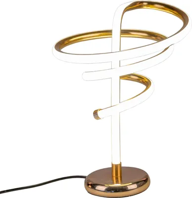 Produktbild von LED Tischlampe Spirale aus Metall Gold formano