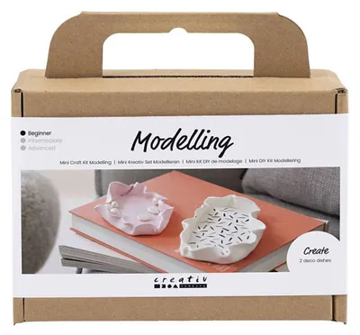 Produktbild von Creativ Company Mini Hobbyset Modellieren - Schalen aus selbsthärtender Ton basteln