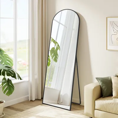 Produktbild von SONGMICS Ganzkörperspiegel, 140 x 40 cm, gewölbter Standspiegel