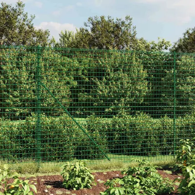 Produktbild von vidaXL Maschendrahtzaun Grün 1,4x25 m Verzinkter Stahl
