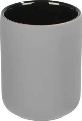 Produktbild von WENKO Keramik Zahnputz Becher Zahnbürsten Halter AVELLINO grau Bad Accessoires