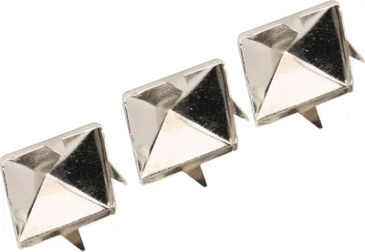 Zdjęcie produktu dla Ćwieki Spike, 100szt 10mm-15mm piramida kaletnicza kwadratowa punk niivets 4 pazury metalowe ćwieki srebrne do bransoletek sukienki buty torebka torebka torebka (12 mm)