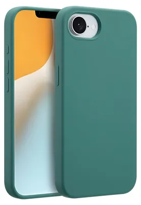 Produktbild von Accezz Liquid Silikoncase mit MagSafe iPhone 16e - Dunkelgrün