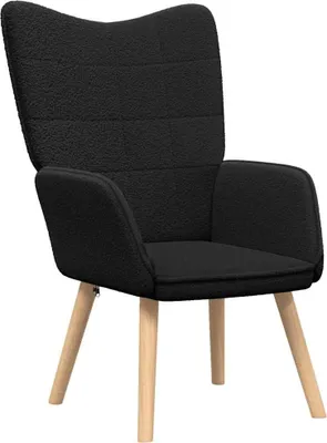 Produktbild von vidaXL Sessel Schwarz 62 x 67 x 95,5 cm Sherpa-Stoff